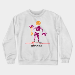 Pumpkin Head with Swag Crewneck Sweatshirt